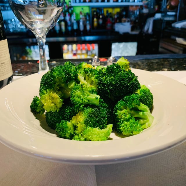 Steamed & Sauteed Broccoli.
