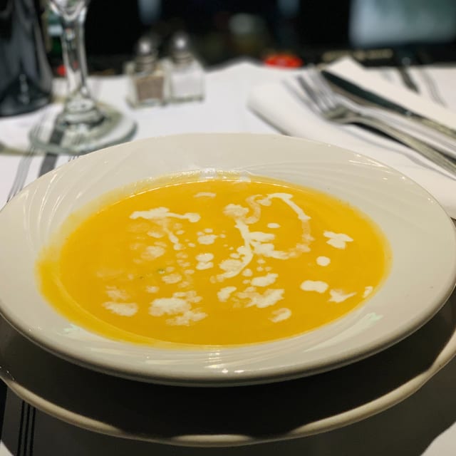 Roasted Butternut Squash Creamy Soup.