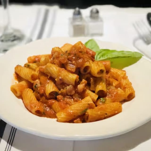 Rigatoni All' Amatriciana.